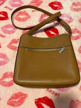 kate spade Brown Pebbled Leather Crossbody Bag